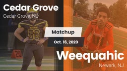 Matchup: Cedar Grove High vs. Weequahic  2020