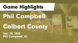 Phil Campbell  vs Colbert County  Game Highlights - Jan. 20, 2023