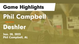 Phil Campbell  vs Deshler  Game Highlights - Jan. 28, 2023