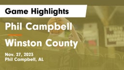 Phil Campbell  vs Winston County  Game Highlights - Nov. 27, 2023