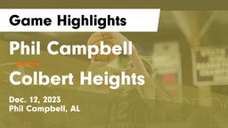 Phil Campbell  vs Colbert Heights  Game Highlights - Dec. 12, 2023