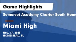 Somerset Academy Charter South Homestead vs Miami High Game Highlights - Nov. 17, 2023