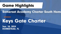 Somerset Academy Charter South Homestead vs Keys Gate Charter  Game Highlights - Jan. 18, 2024