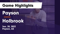 Payson  vs Holbrook Game Highlights - Jan. 28, 2022