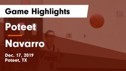 Poteet  vs Navarro  Game Highlights - Dec. 17, 2019