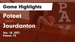 Poteet  vs Jourdanton  Game Highlights - Jan. 18, 2022