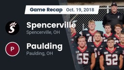 Recap: Spencerville  vs. Paulding  2018