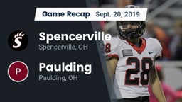 Recap: Spencerville  vs. Paulding  2019