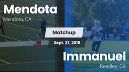 Matchup: Mendota  vs. Immanuel  2019
