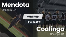Matchup: Mendota  vs. Coalinga  2019