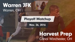 Matchup: Warren JFK vs. Harvest Prep  2016