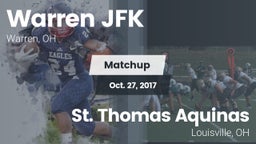 Matchup: Warren JFK vs. St. Thomas Aquinas  2017