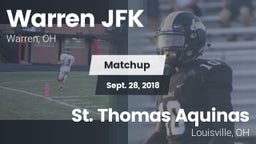 Matchup: Warren JFK vs. St. Thomas Aquinas  2018