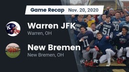 Recap: Warren JFK vs. New Bremen  2020