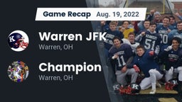 Recap: Warren JFK vs. Champion  2022