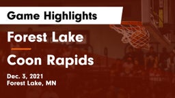 Forest Lake  vs Coon Rapids  Game Highlights - Dec. 3, 2021