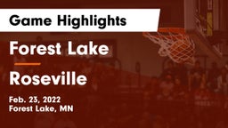 Forest Lake  vs Roseville  Game Highlights - Feb. 23, 2022