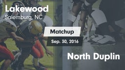 Matchup: Lakewood  vs. North Duplin 2016