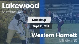 Matchup: Lakewood  vs. Western Harnett  2018