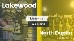 Matchup: Lakewood  vs. North Duplin  2018