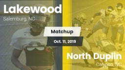 Matchup: Lakewood  vs. North Duplin  2019