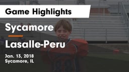 Sycamore  vs Lasalle-Peru Game Highlights - Jan. 13, 2018