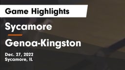 Sycamore  vs Genoa-Kingston  Game Highlights - Dec. 27, 2022