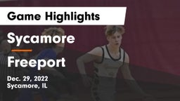 Sycamore  vs Freeport  Game Highlights - Dec. 29, 2022