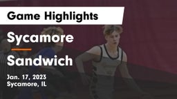 Sycamore  vs Sandwich  Game Highlights - Jan. 17, 2023
