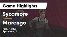 Sycamore  vs Marengo  Game Highlights - Feb. 7, 2023