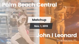 Matchup: Palm Beach Central vs. John I Leonard  2019