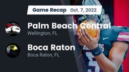 Recap: Palm Beach Central  vs. Boca Raton  2022