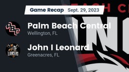 Recap: Palm Beach Central  vs. John I Leonard  2023
