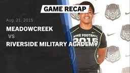 Recap: Meadowcreek  vs. Riverside Military Academy  2015