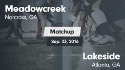 Matchup: Meadowcreek High vs. Lakeside  2016