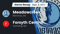Recap: Meadowcreek  vs. Forsyth Central  2017