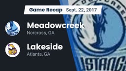 Recap: Meadowcreek  vs. Lakeside  2017