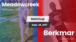 Matchup: Meadowcreek High vs. Berkmar  2017