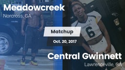 Matchup: Meadowcreek High vs. Central Gwinnett  2017