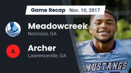Recap: Meadowcreek  vs. Archer  2017