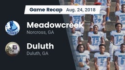 Recap: Meadowcreek  vs. Duluth  2018