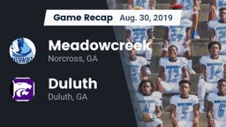 Recap: Meadowcreek  vs. Duluth  2019