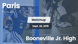 Matchup: Paris  vs. Booneville Jr. High 2018