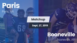 Matchup: Paris  vs. Booneville  2019