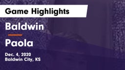 Baldwin  vs Paola  Game Highlights - Dec. 4, 2020