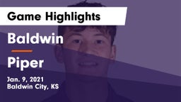 Baldwin  vs Piper  Game Highlights - Jan. 9, 2021
