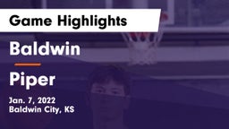 Baldwin  vs Piper  Game Highlights - Jan. 7, 2022