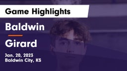 Baldwin  vs Girard  Game Highlights - Jan. 20, 2023