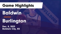 Baldwin  vs Burlington  Game Highlights - Dec. 8, 2023