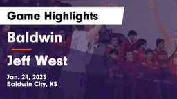 Baldwin  vs Jeff West Game Highlights - Jan. 24, 2023